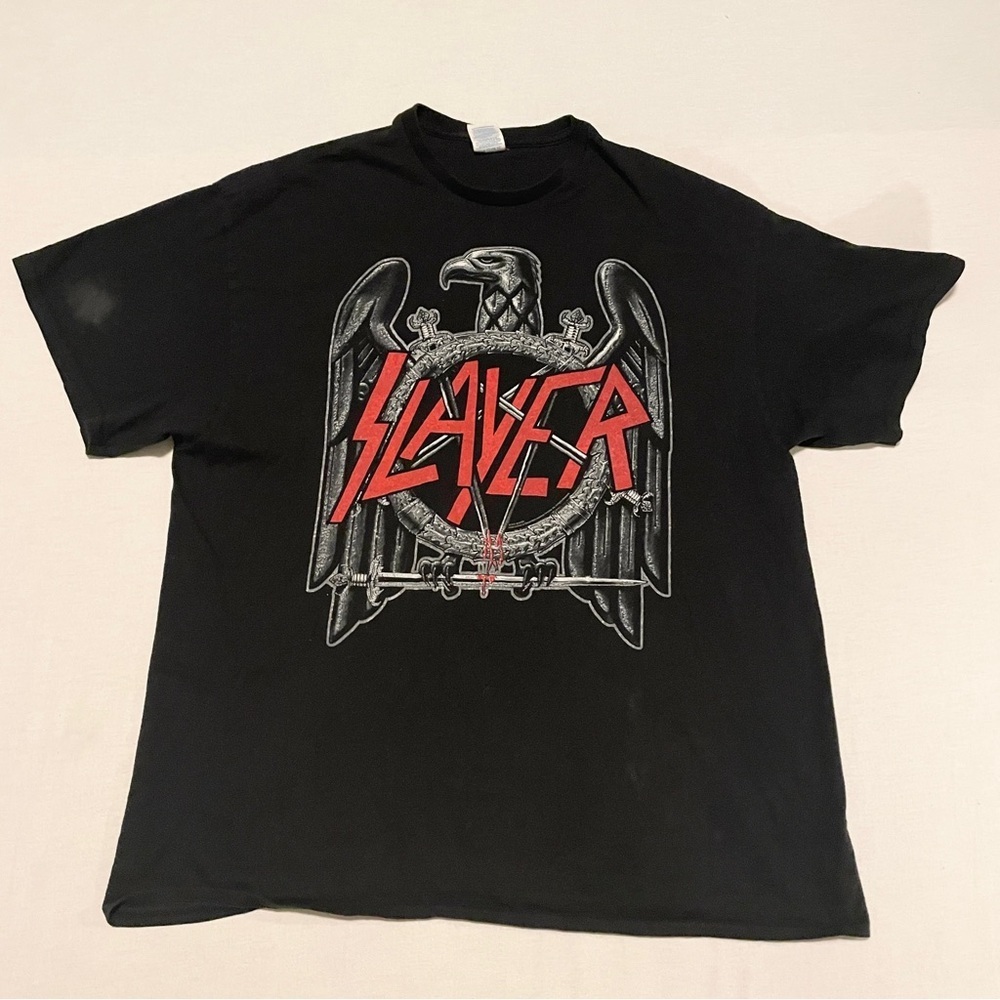 Slayer Band T Shirt Eagle Logo Graphic Tee Black 2XL 2011 Merch
